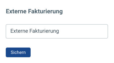 Externe Fakturierung