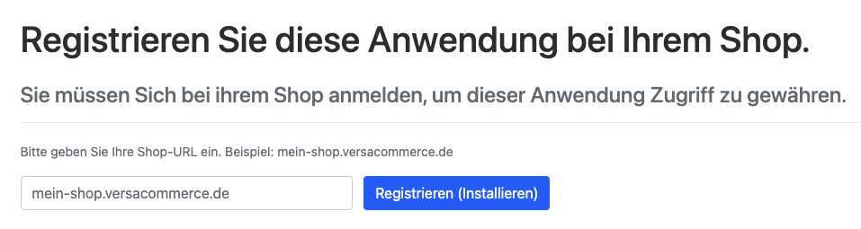 Apps Registrierung