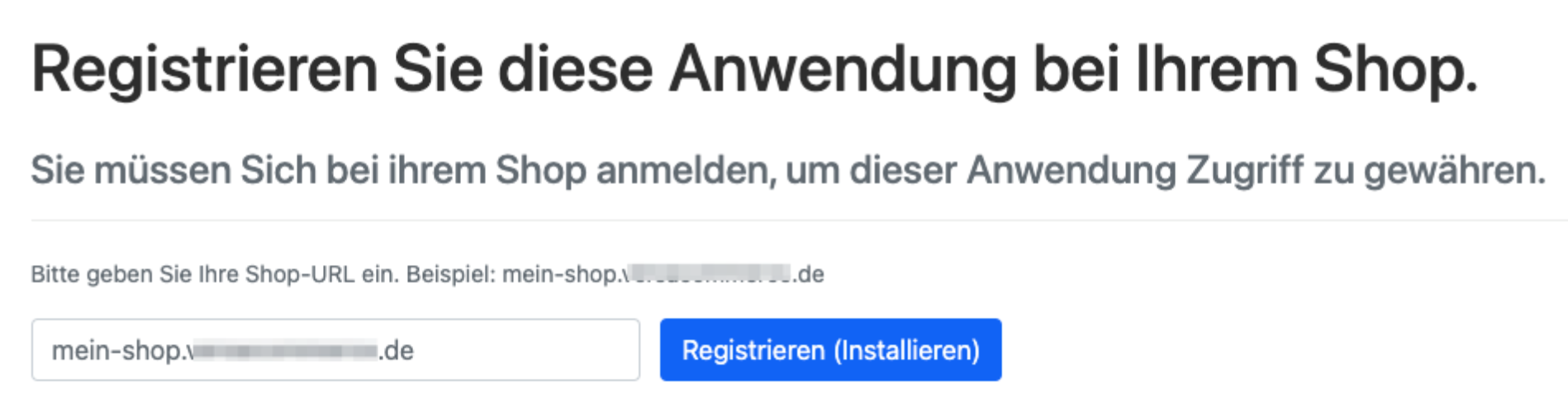Apps Registrierung
