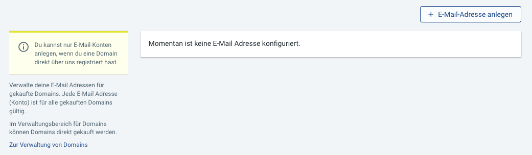 E-MailAdressen Übersicht