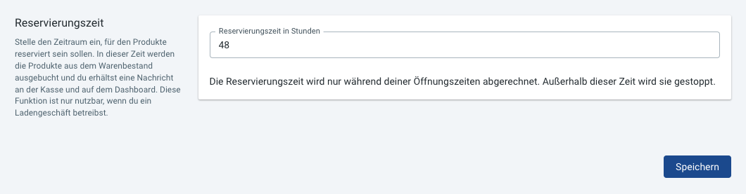 Reservierungszeit