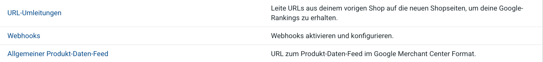 Weitere Einstellungen