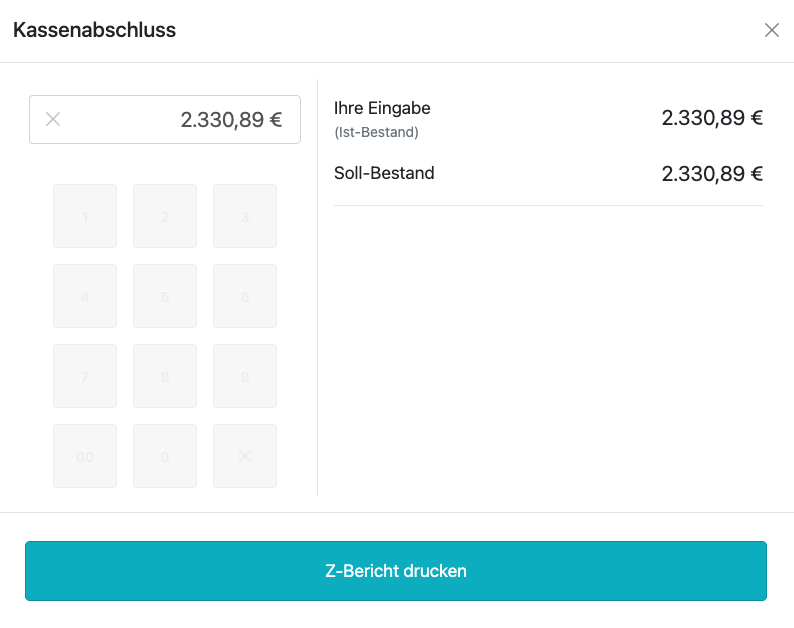 Z-Bericht drucken