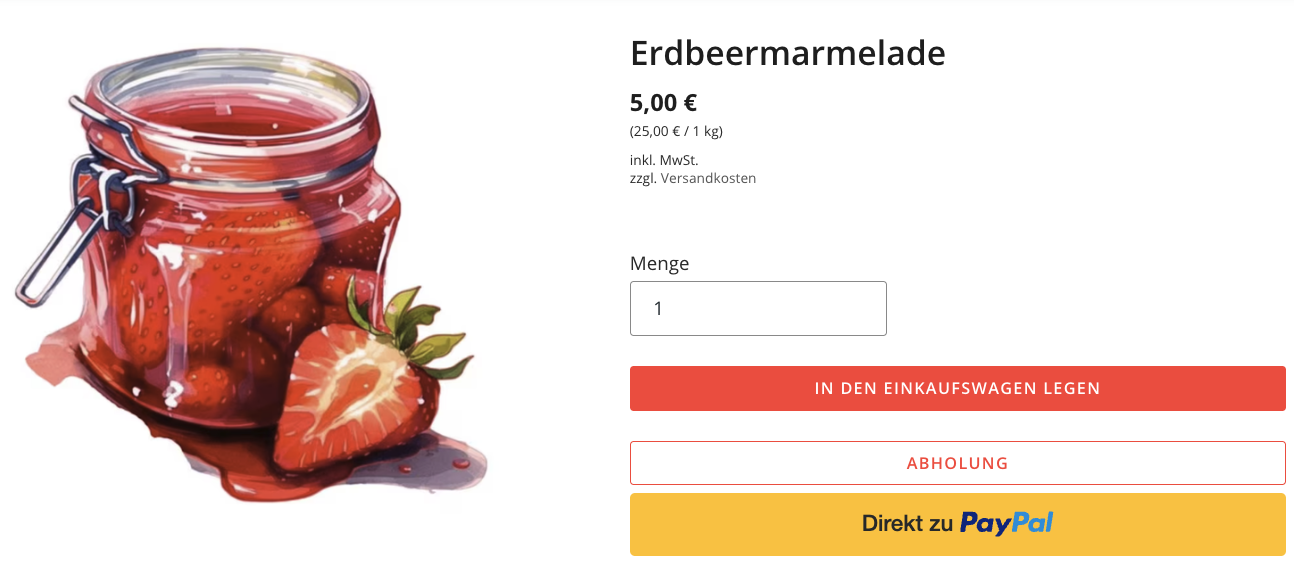 Grundpreisberechnung Anzeige im Shop