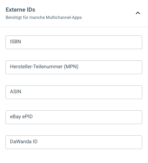 Externe IDs