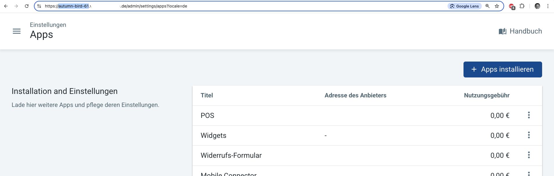 App Store aufrufen