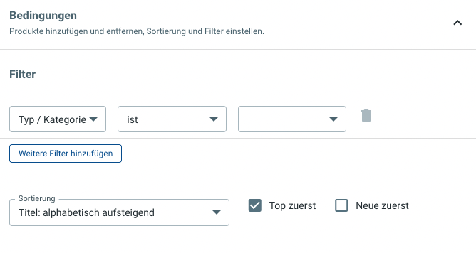 produktgruppendbedienung