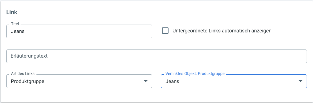 Link auf Produktgruppe