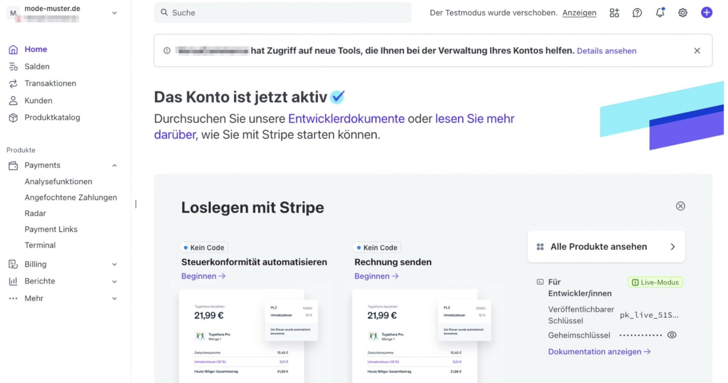 Stripe Dashboard