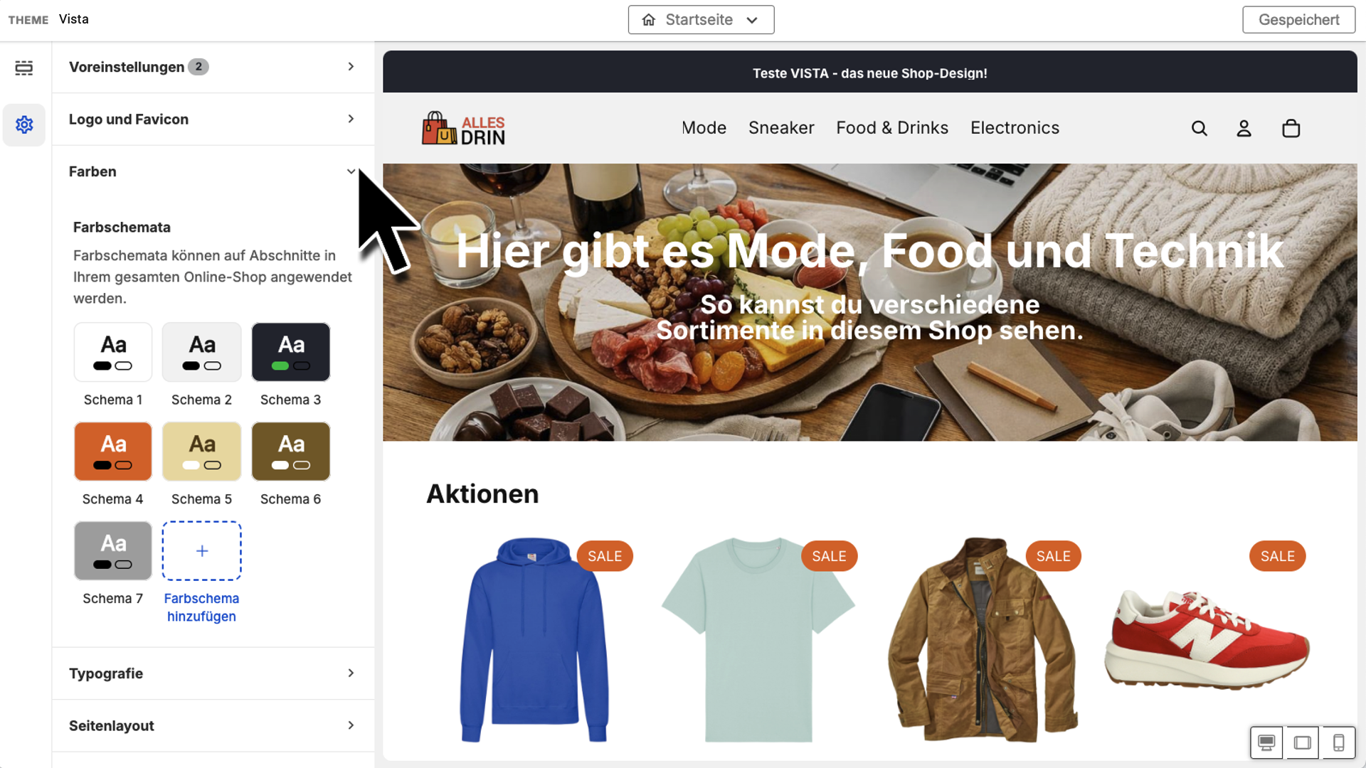 Farbschemata anlegen